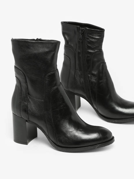 Bottines Ã  Talon En Cuir Mjus Noir women P26206 vue secondaire 3