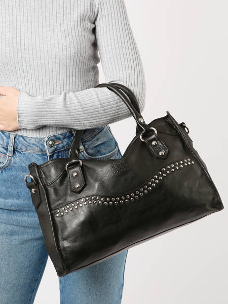 Sac PortÃ© Main Cuir Basilic pepper Noir glam BGLA22 vue secondaire 1