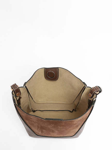Sac BandouliÃ¨re Lou Cuir Vanessa bruno Marron lou 88V40905 vue secondaire 3