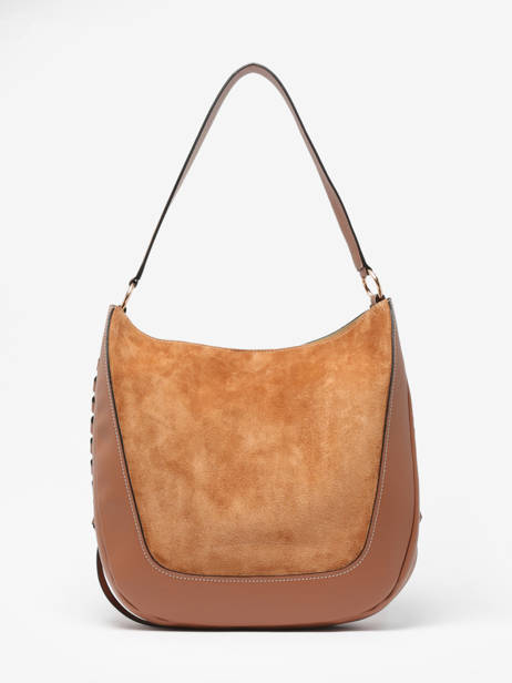 Sac PortÃ© Ã©paule Lou Cuir Vanessa bruno Marron lou 88V40904 vue secondaire 4