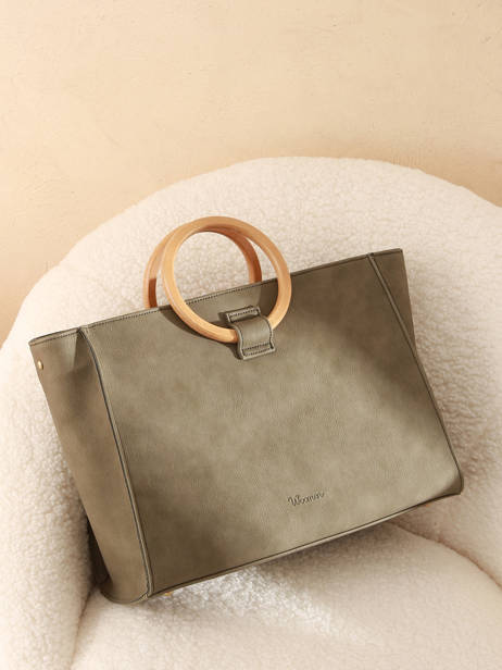 Sac PortÃ© Main Acacia Woomen Vert acacia WACAC5D vue secondaire 5