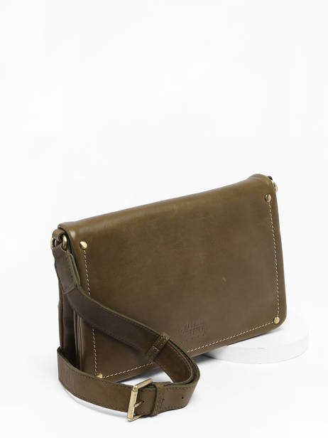 Sac BandouliÃ¨re Boston Cuir Basilic pepper Vert boston BBOS01 vue secondaire 2