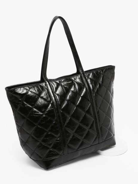 Sac PortÃ© Ã©paule Cabas Cuir Cuir Vanessa bruno Noir cabas cuir 84V40373 vue secondaire 2