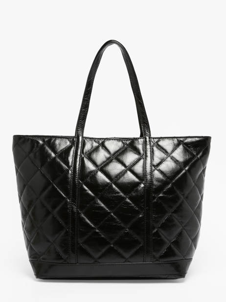 Sac PortÃ© Ã©paule Cabas Cuir Cuir Vanessa bruno Noir cabas cuir 84V40373 vue secondaire 4