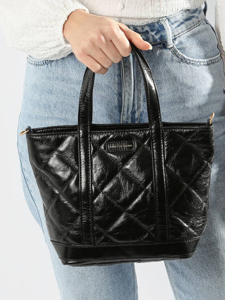 Sac PortÃ© Main Cabas Cuir Cuir Vanessa bruno Noir cabas cuir 84V40435 vue secondaire 1