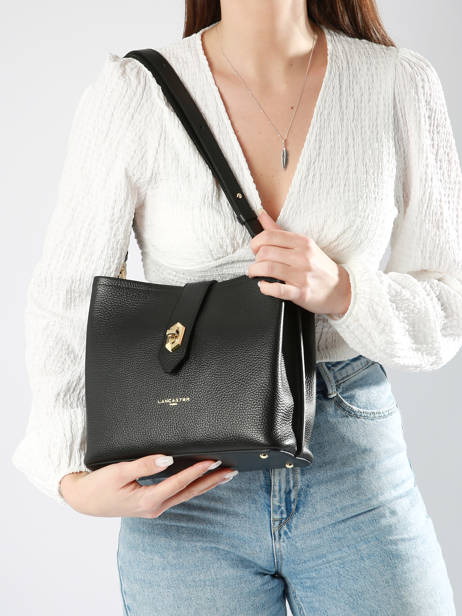 Sac BandouliÃ¨re Top Double Lancaster Noir top double 62 vue secondaire 1