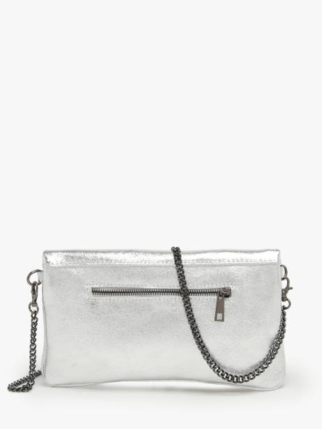 Sac BandouliÃ¨re Nine Cuir Milano Argent nine NI22112N vue secondaire 4