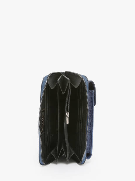Ã‰tui TÃ©lÃ©phone Et BandouliÃ¨re Cuir Milano Bleu nine NI23068 vue secondaire 3