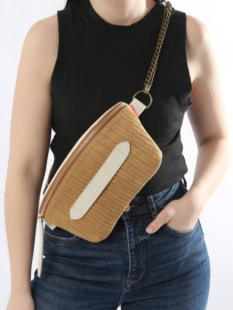 Sac Ceinture Neufmille Cuir Daim FaÃ§on TressÃ© Marie martens Beige neufmille CVT vue secondaire 1