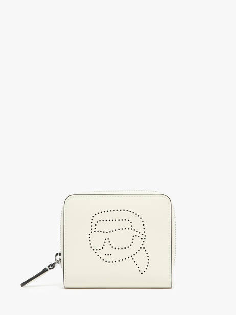 Portefeuille K/ikonik PerforÃ© Cuir Karl lagerfeld Blanc k ikonic 2.0 241W3202