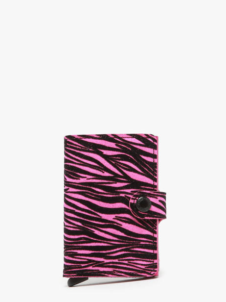 Porte-cartes Mini ZÃ©bra Cuir Secrid Rose zebra MZE