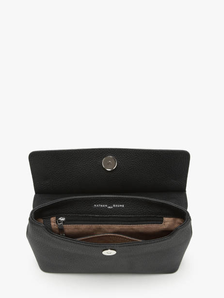 Sac BandouliÃ¨re Calie Cuir Nathan baume Noir nathan 19 vue secondaire 3