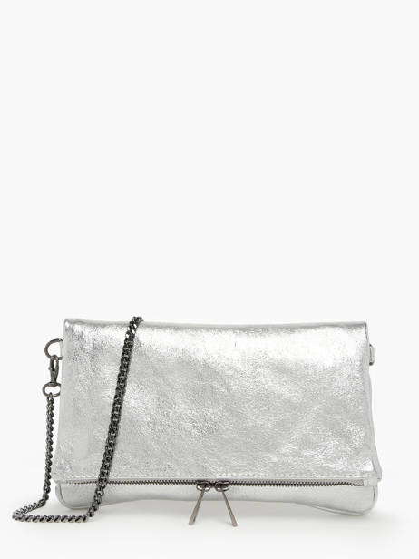 Sac BandouliÃ¨re Nine Cuir Milano Argent nine NI22112N