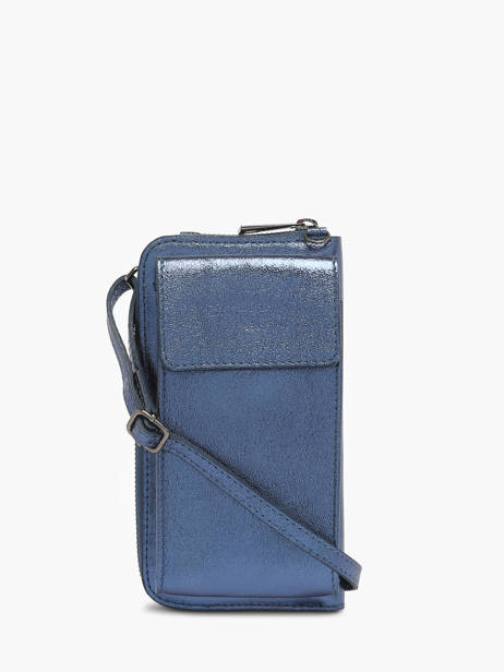 Ã‰tui TÃ©lÃ©phone Et BandouliÃ¨re Cuir Milano Bleu nine NI23068