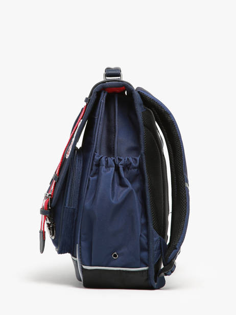 Sac Ã  Dos 2 Compartiments Cameleon Bleu vintage family boulanger SD39 vue secondaire 2