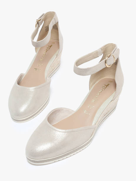 Escarpins Semelle CompensÃ©e En Cuir Tamaris Blanc women 42 vue secondaire 1