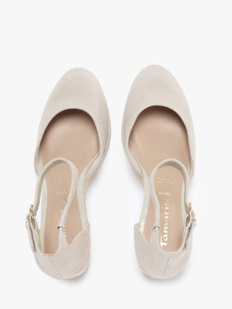 Escarpins Semelle CompensÃ©e En Cuir Tamaris Blanc women 42 vue secondaire 2