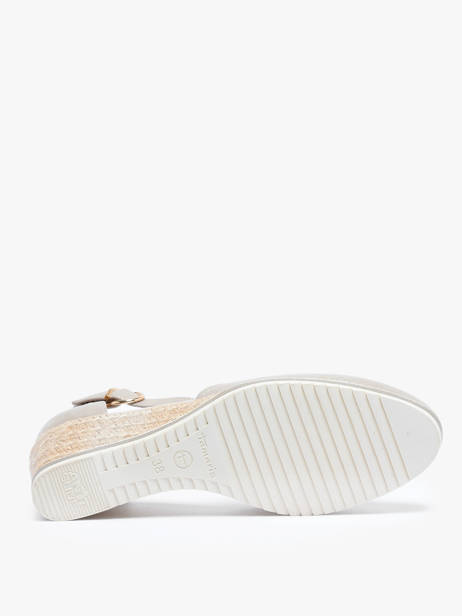 Escarpins Semelle CompensÃ©e En Cuir Tamaris Blanc women 42 vue secondaire 4