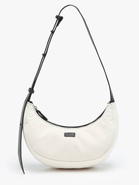 Sac PortÃ© Ã©paule M Sosoomao Coton Et Cuir Etrier Noir sosoomao coton ECSC057M