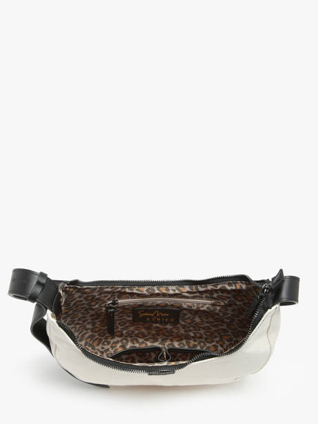 Sac PortÃ© Ã©paule M Sosoomao Coton Et Cuir Etrier Noir sosoomao coton ECSC057M vue secondaire 3