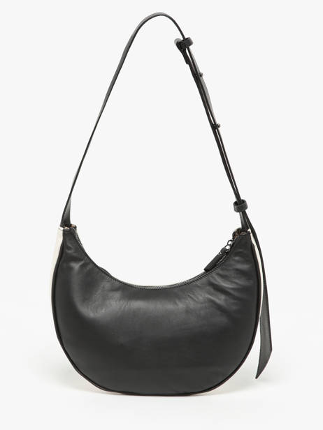 Sac PortÃ© Ã©paule M Sosoomao Coton Et Cuir Etrier Noir sosoomao coton ECSC057M vue secondaire 4
