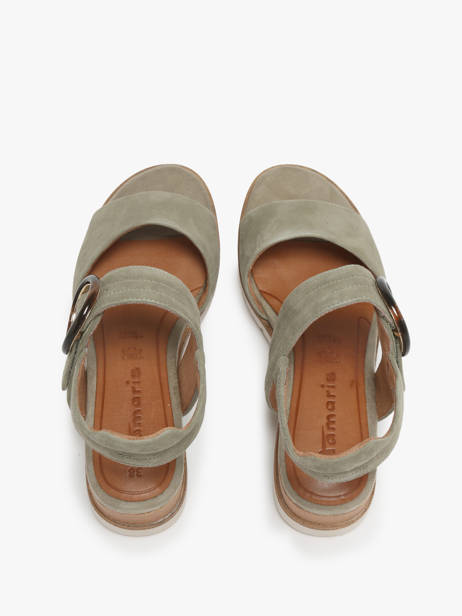 Sandales En Cuir Tamaris Vert accessoires 42 vue secondaire 3