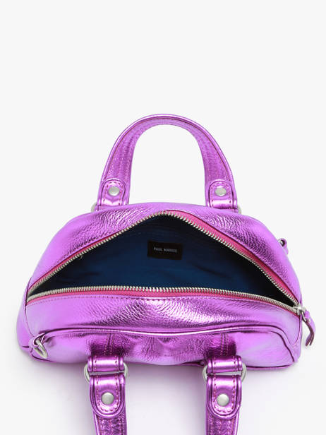 Sac BandouliÃ¨re Bonbon Cuir Paul marius Rose bonbon MINIBBON vue secondaire 3
