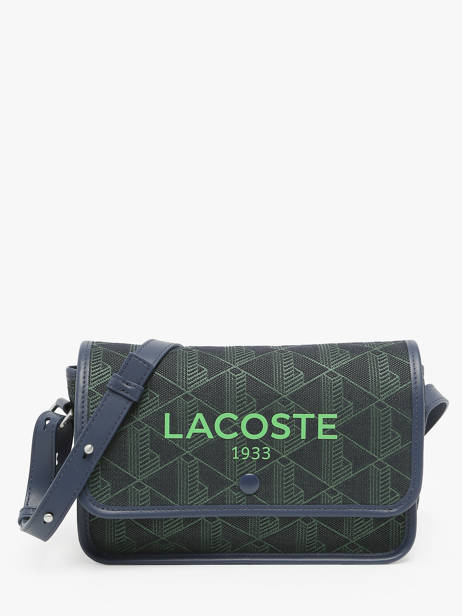 Sac PortÃ© Ã©paule Heritage Monogramme Coton Lacoste Bleu heritage monogramme NF4513HK