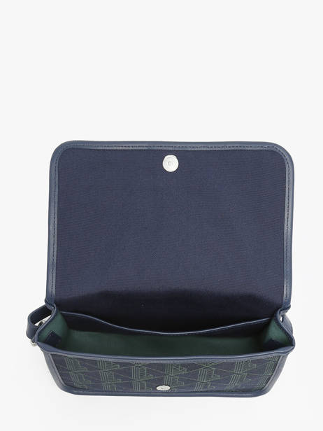 Sac PortÃ© Ã©paule Heritage Monogramme Coton Lacoste Bleu heritage monogramme NF4513HK vue secondaire 3