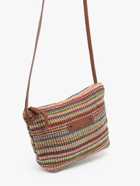 Sac Bandoulière Over The Rainbow Raphia Le voyage en panier Multicolore over the rainbow PM457 vue secondaire 2