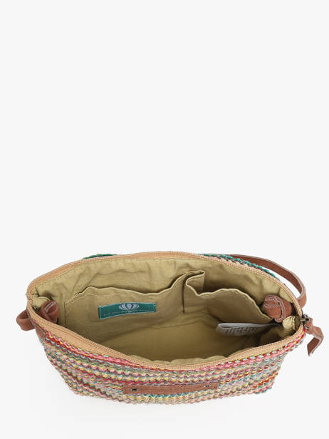 Sac Bandoulière Over The Rainbow Raphia Le voyage en panier Multicolore over the rainbow PM457 vue secondaire 3