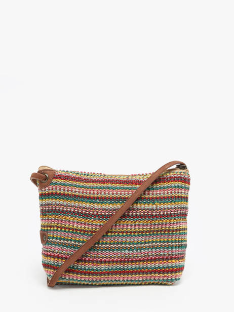 Sac Bandoulière Over The Rainbow Raphia Le voyage en panier Multicolore over the rainbow PM457 vue secondaire 4