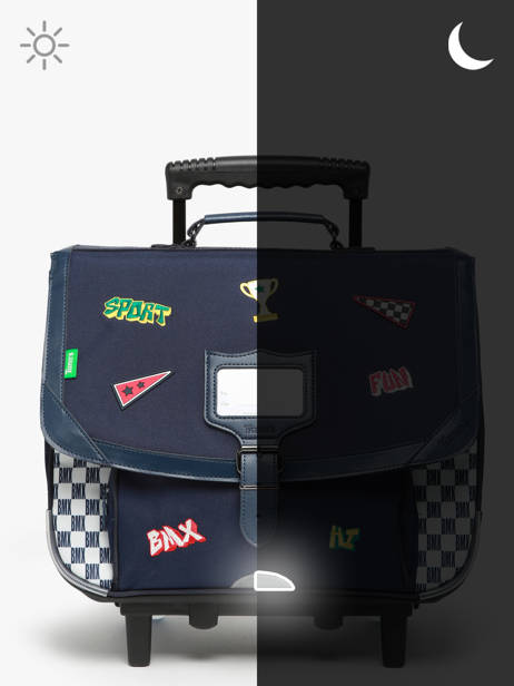 Cartable Ã  Roulettes 2 Compartiments Tann's Bleu les fantaisies g 42252 vue secondaire 5