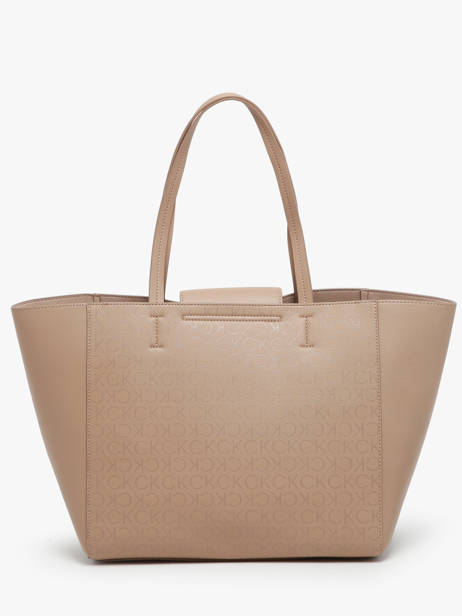 Cabas Ck Push Polyester RecyclÃ© Calvin klein jeans Marron ck push K612147 vue secondaire 4