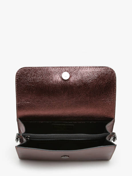Sac BandouliÃ¨re Nine Cuir Milano Marron nine NI23064N vue secondaire 3