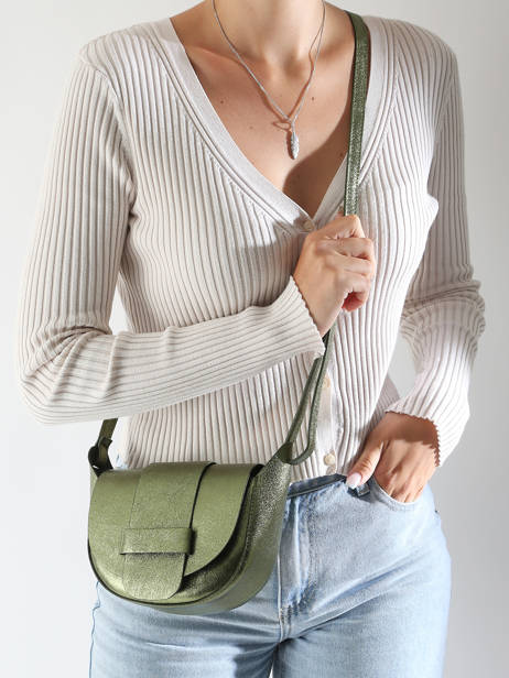 Sac Bandoulière Nine Cuir Milano Vert nine NI24064 vue secondaire 1