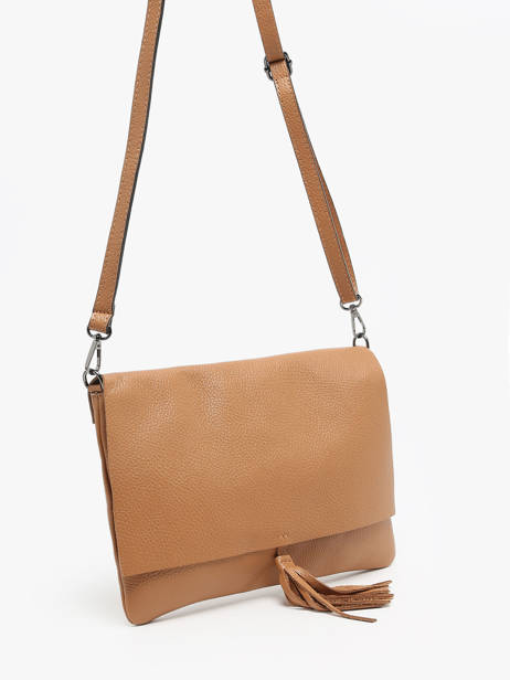 Sac BandouliÃ¨re Caviar Cuir Milano Marron caviar CA21062 vue secondaire 2