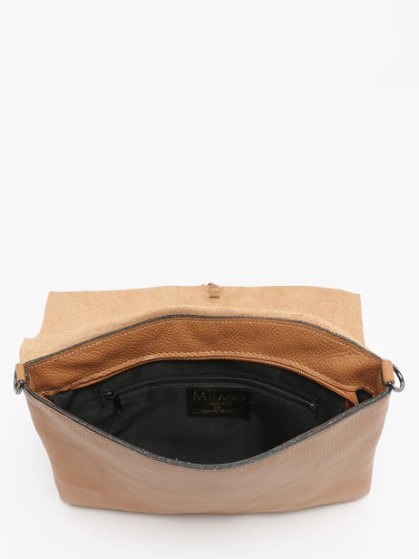Sac BandouliÃ¨re Caviar Cuir Milano Marron caviar CA21062 vue secondaire 3