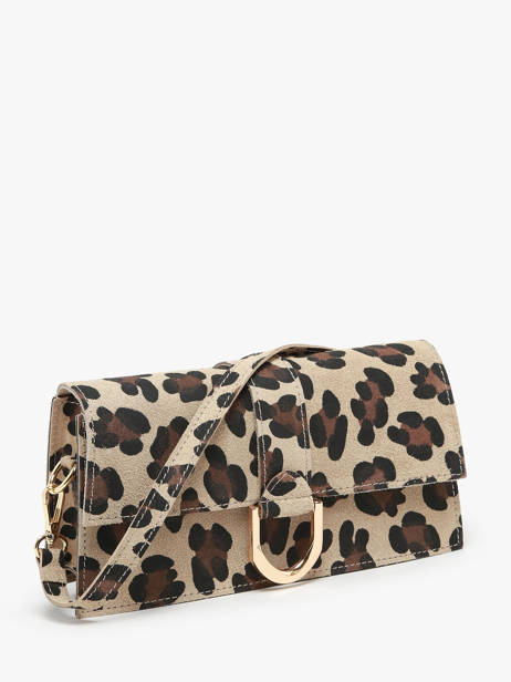 Sac PortÃ© Ã©paule Velvet Leopardo Cuir Milano Multicolore velvet leopardo VL24066 vue secondaire 2