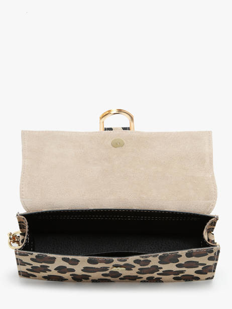 Sac PortÃ© Ã©paule Velvet Leopardo Cuir Milano Multicolore velvet leopardo VL24066 vue secondaire 3