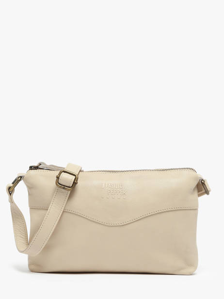 Sac BandouliÃ¨re Cow Cuir Basilic pepper Beige cow BCOW68