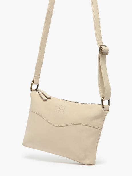 Sac BandouliÃ¨re Cow Cuir Basilic pepper Beige cow BCOW68 vue secondaire 2