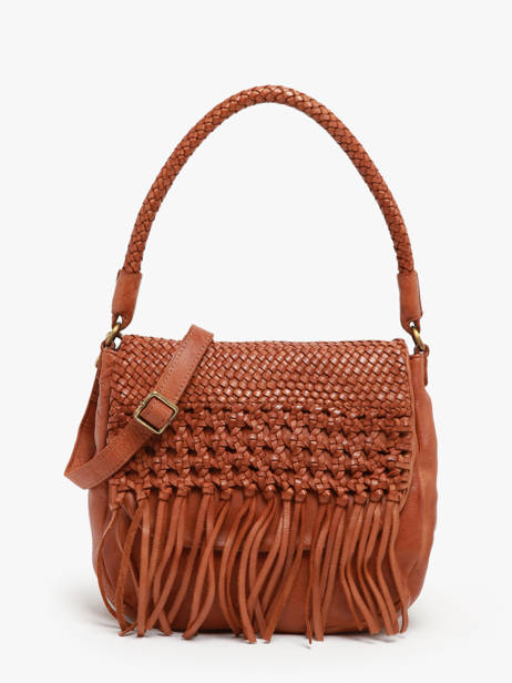 Sac PortÃ© Ã©paule Heritage Cuir Biba Marron heritage VAR1L