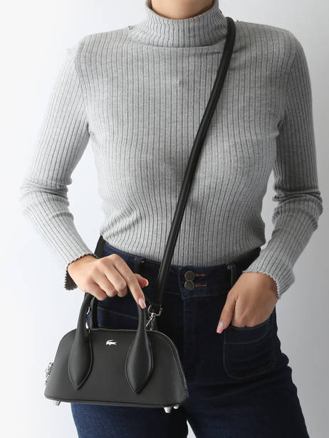 Sac BandouliÃ¨re Daily City Lacoste Noir daily city NF4763DZ vue secondaire 1