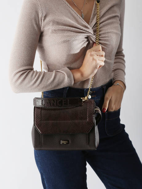 Sac Ã  Main M Ninon Python Lancel Marron ninon A09370 vue secondaire 1