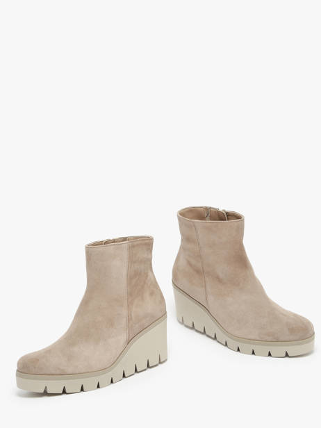 Boots Talon CompensÃ© En Cuir Gabor Beige women 12 vue secondaire 3