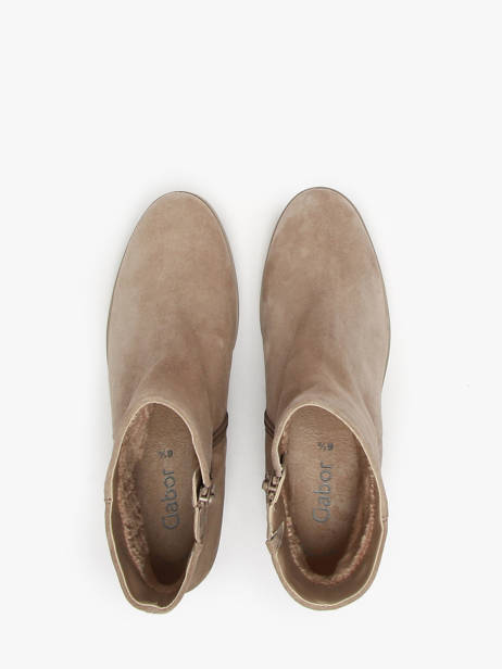 Boots Talon CompensÃ© En Cuir Gabor Beige women 12 vue secondaire 4