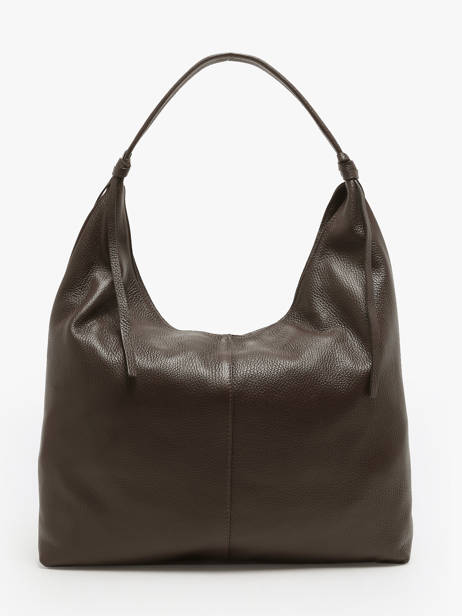 Sac PortÃ© Ã©paule Caviar Cuir Milano Marron caviar CA24091