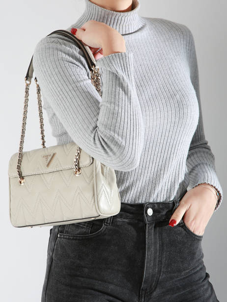Sac PortÃ© Ã©paule Eda Guess Beige eda QG950520 vue secondaire 1