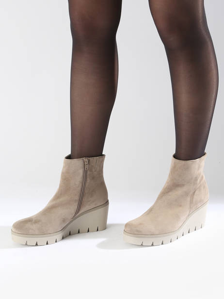 Boots Talon CompensÃ© En Cuir Gabor Beige women 12 vue secondaire 1